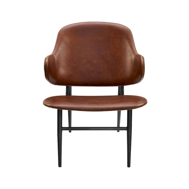 Fauteuil d'appoint Art Leon en cuir véritable