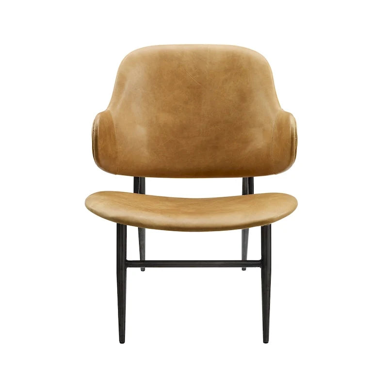 Fauteuil d'appoint Art Leon en cuir véritable
