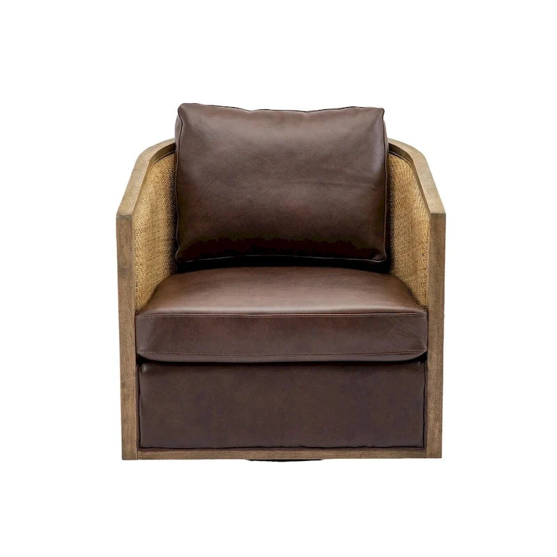Comfortable circular sofa chair in living room, 360 degree rotating bucket club chair