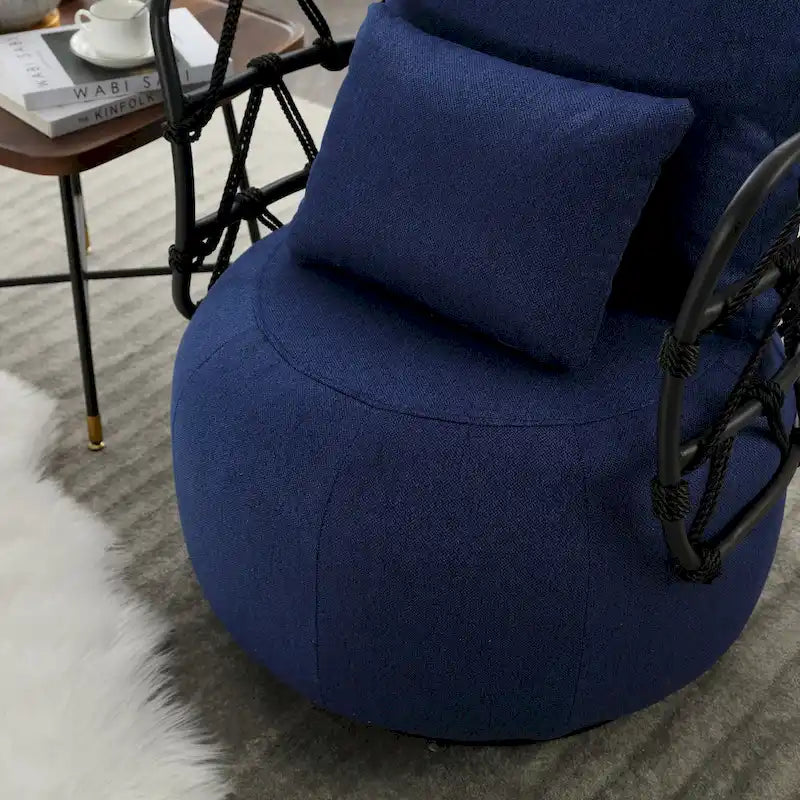 Upholstered Swivel Accent Chair Living Room Chair