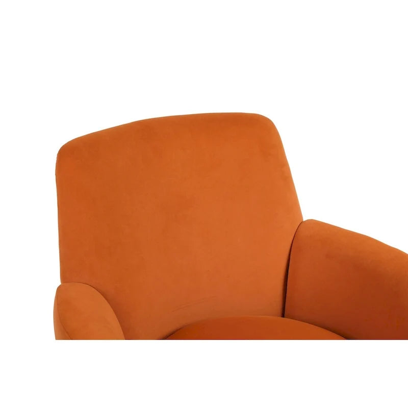 Velvet Swivel Barrel Chair, Swivel Accent Chairs Armchair, Reading Chairs, Round Barrel Chairs with Gold Stainless Steel Base