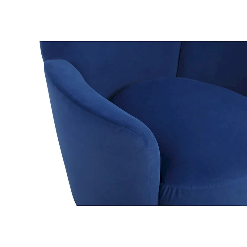 Velvet Swivel Barrel Chair, Swivel Accent Chairs Armchair, Reading Chairs, Round Barrel Chairs with Gold Stainless Steel Base