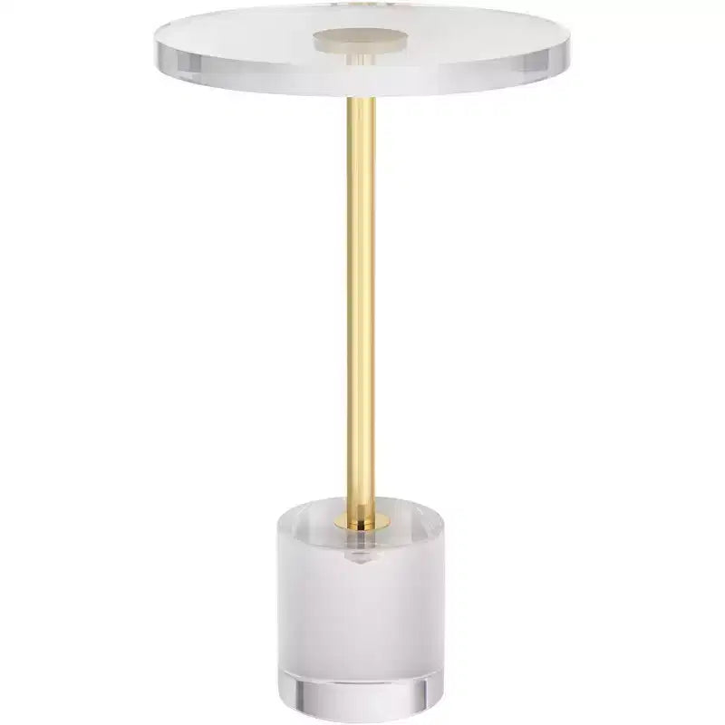 Tavolino rotondo 55 Downing Street Callie 14 ampio oro e acrilico trasparente