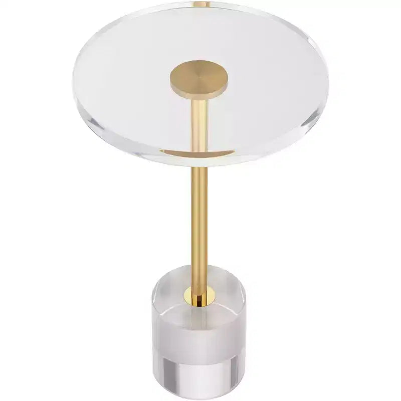 Tavolino rotondo 55 Downing Street Callie 14 ampio oro e acrilico trasparente