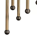 Tavolo consolle in metallo dorato con fili a goccia 48''L x 13,75''W