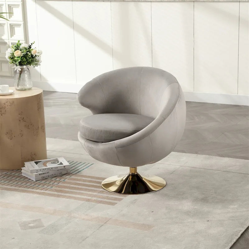 Fauteuils d'appoint pivotants à 360° en forme de tonneau, Fauteuils ronds