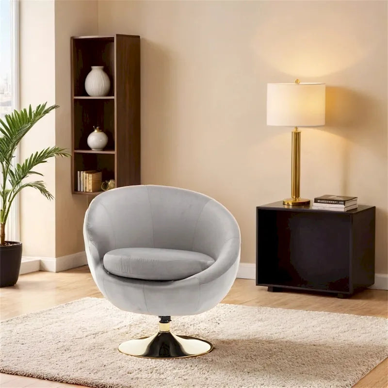 Fauteuils d'appoint pivotants à 360° en forme de tonneau, Fauteuils ronds