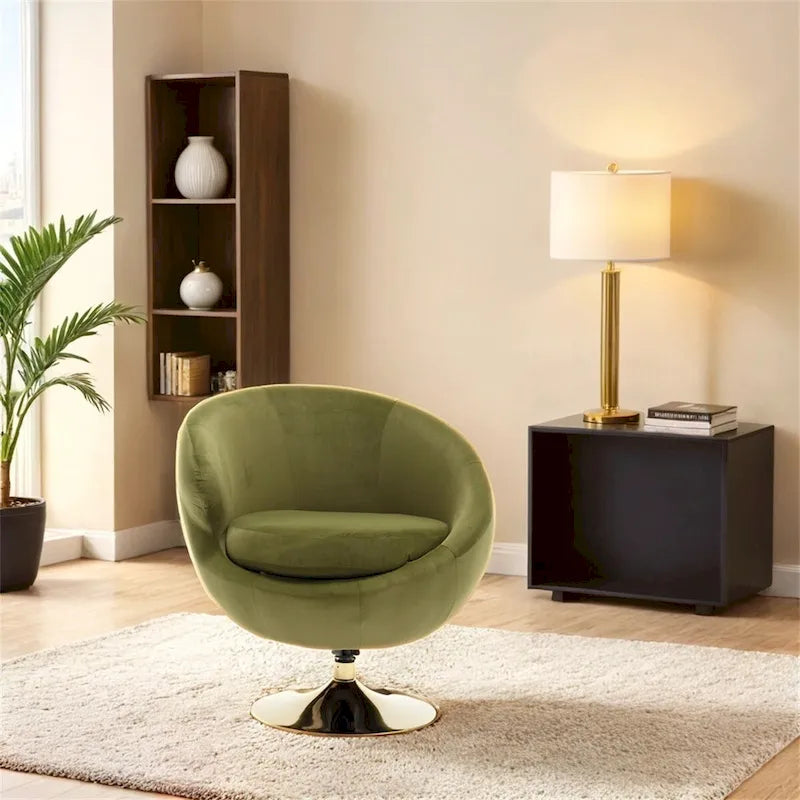 Fauteuils d'appoint pivotants à 360° en forme de tonneau, Fauteuils ronds