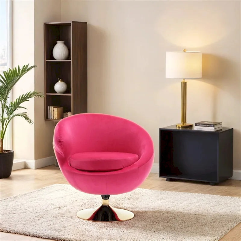Fauteuils d'appoint pivotants à 360° en forme de tonneau, Fauteuils ronds