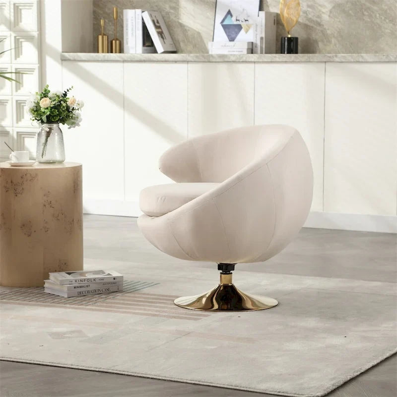 Fauteuils d'appoint pivotants à 360° en forme de tonneau, Fauteuils ronds