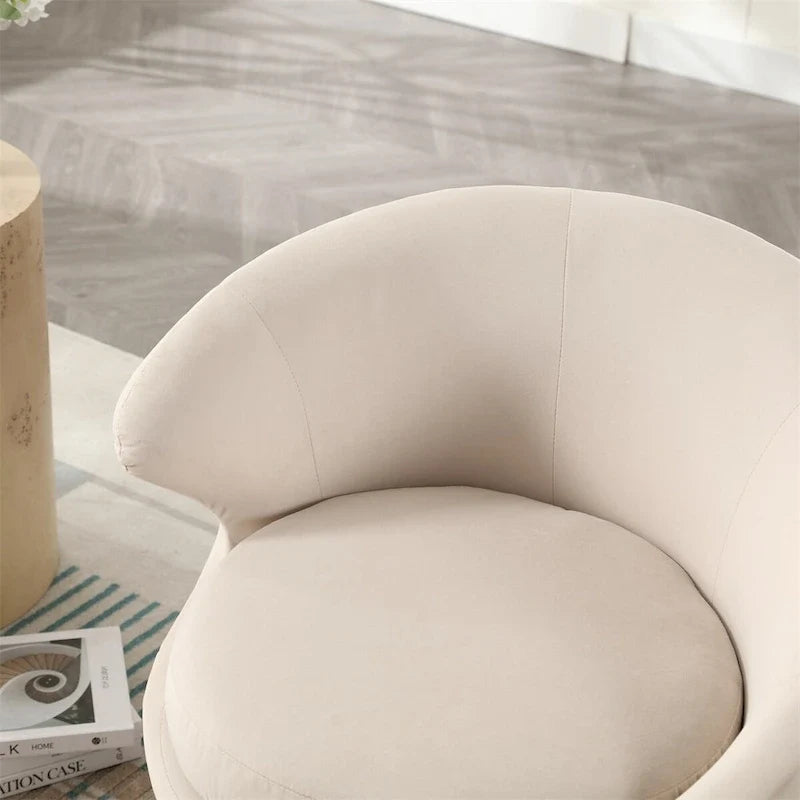 Fauteuils d'appoint pivotants à 360° en forme de tonneau, Fauteuils ronds