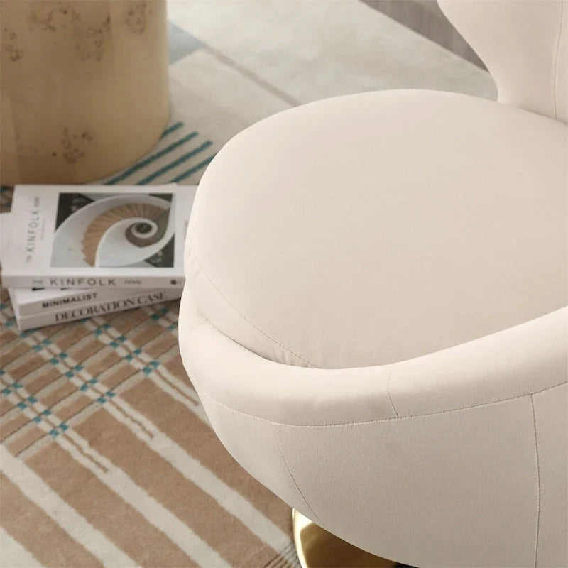 Fauteuils d'appoint pivotants à 360° en forme de tonneau, Fauteuils ronds