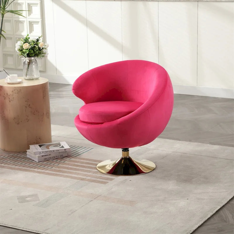 Fauteuils d'appoint pivotants à 360° en forme de tonneau, Fauteuils ronds