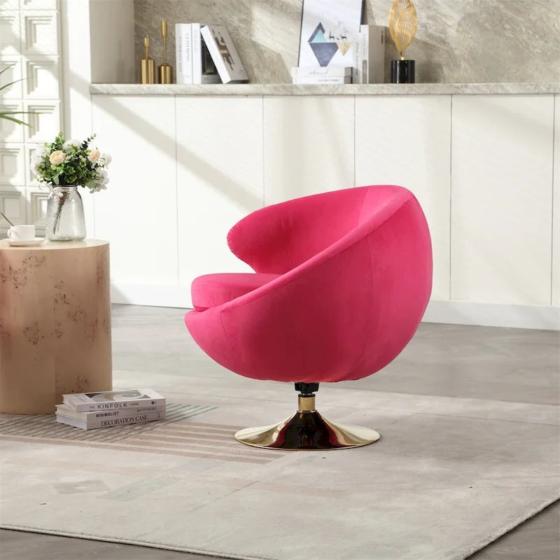 Fauteuils d'appoint pivotants à 360° en forme de tonneau, Fauteuils ronds