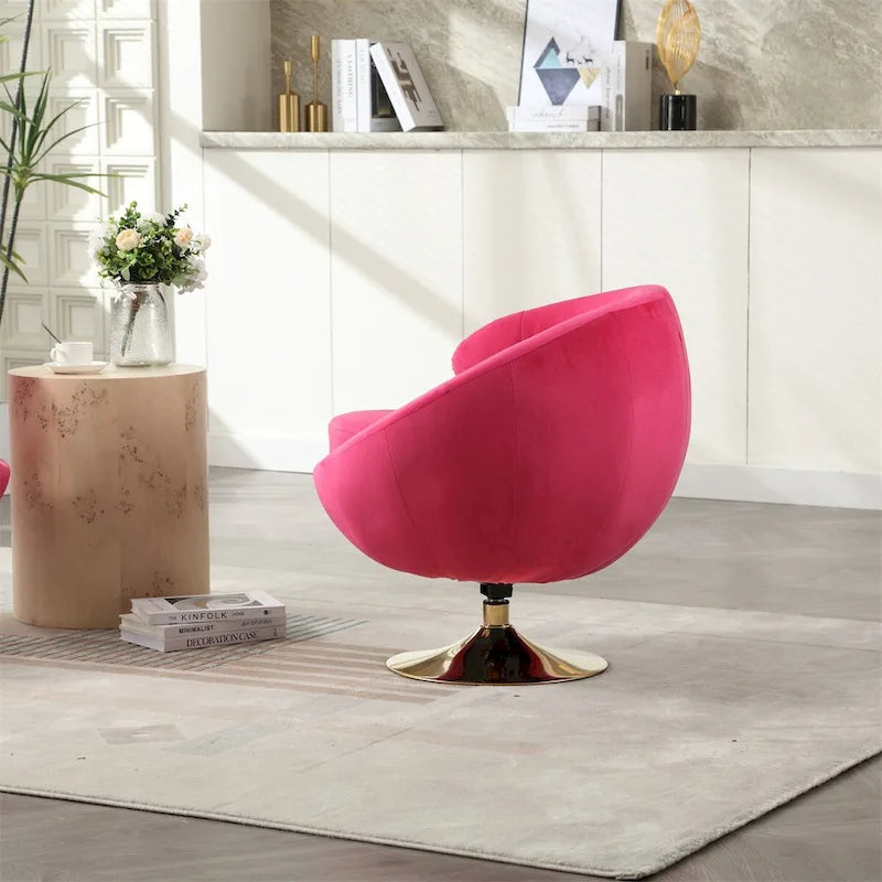 Fauteuils d'appoint pivotants à 360° en forme de tonneau, Fauteuils ronds