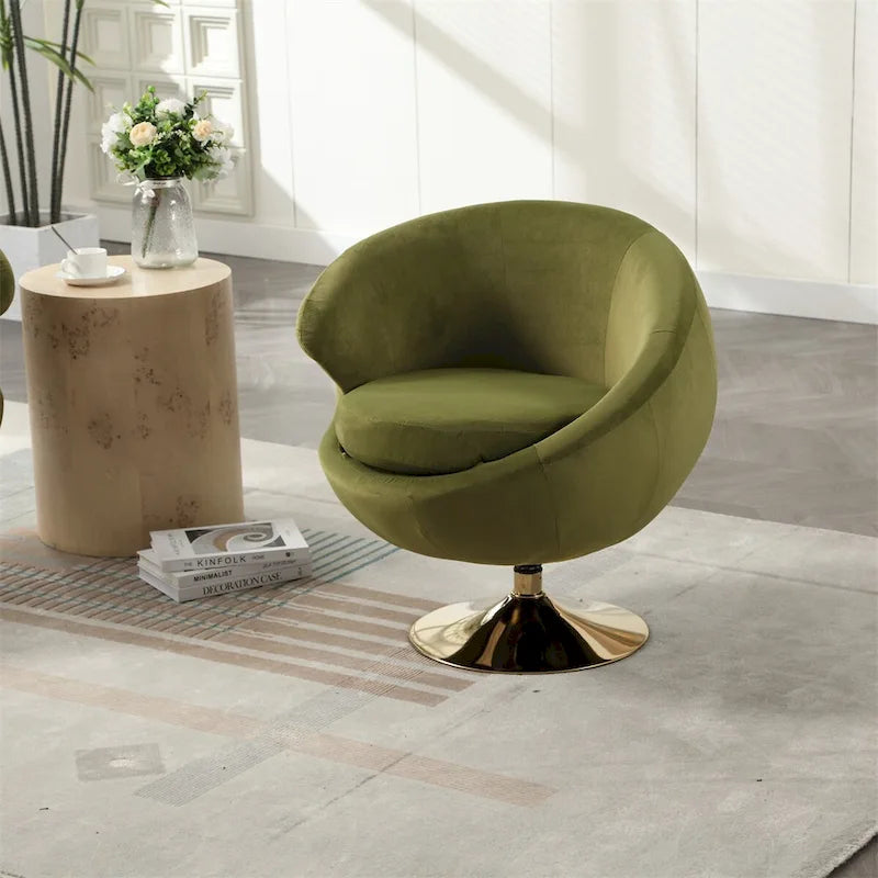 Fauteuils d'appoint pivotants à 360° en forme de tonneau, Fauteuils ronds