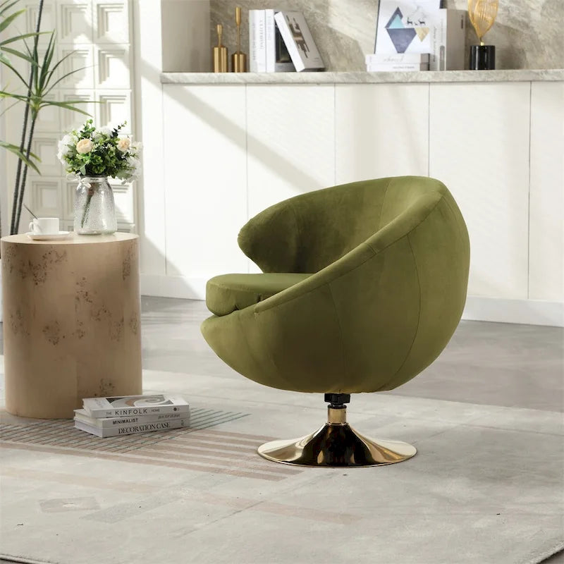 Fauteuils d'appoint pivotants à 360° en forme de tonneau, Fauteuils ronds
