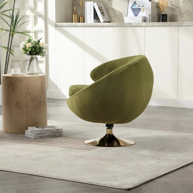 Fauteuils d'appoint pivotants à 360° en forme de tonneau, Fauteuils ronds