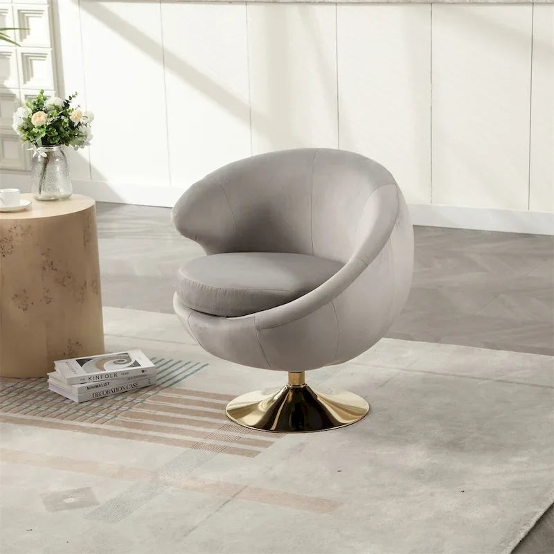Fauteuils d'appoint pivotants à 360° en forme de tonneau, Fauteuils ronds