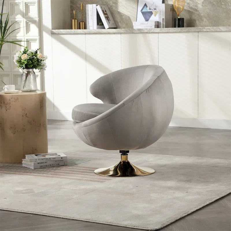 Fauteuils d'appoint pivotants à 360° en forme de tonneau, Fauteuils ronds