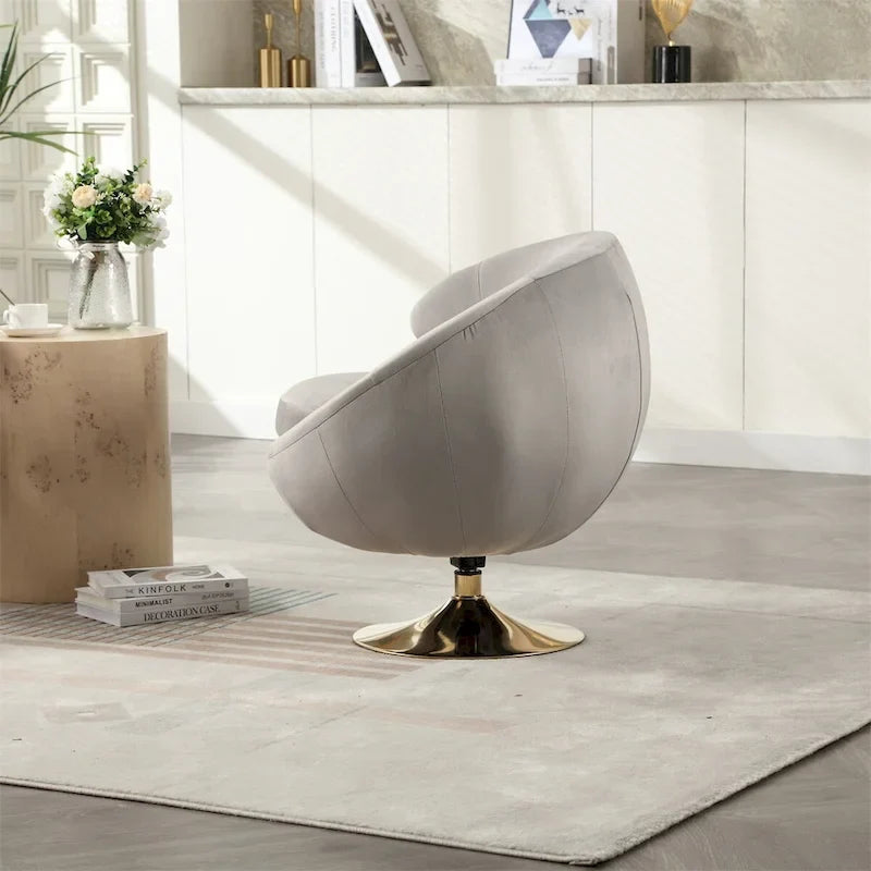 Fauteuils d'appoint pivotants à 360° en forme de tonneau, Fauteuils ronds