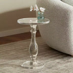 Tavolino Pedestal in Acrilico Trasparente 13.25'' L