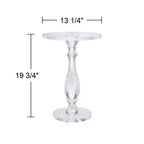 Tavolino Pedestal in Acrilico Trasparente 13.25'' L