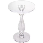Tavolino Pedestal in Acrilico Trasparente 13.25'' L