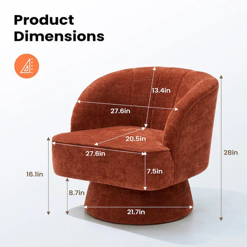 Pellebant Swivel Accent Chair Armchair Sofa for Living Room Bedroom