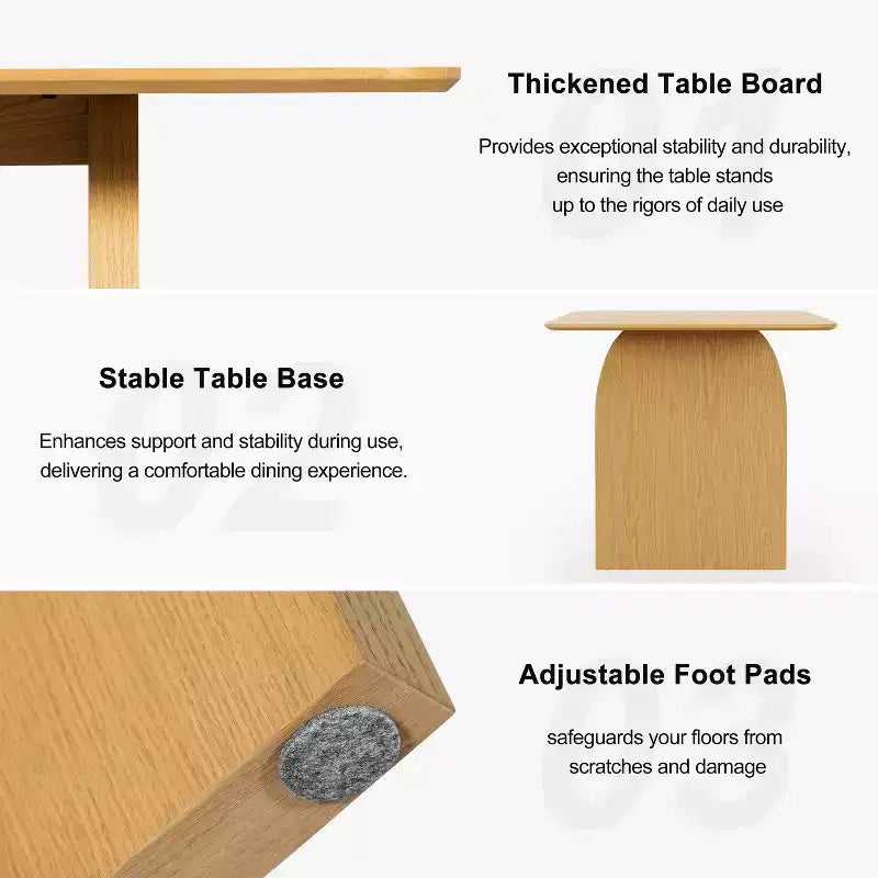 Tavolo da pranzo moderno in legno Tavolo da cucina Tavolo da sala da pranzo