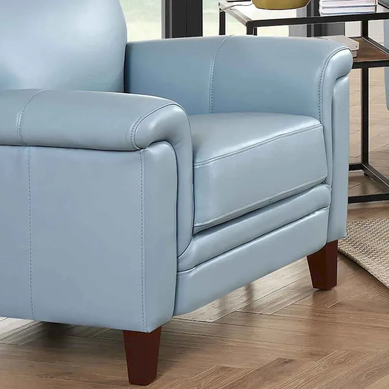 Fauteuil en cuir pleine fleur Hydeline Westcott avec mousse à mémoire de forme et ressorts