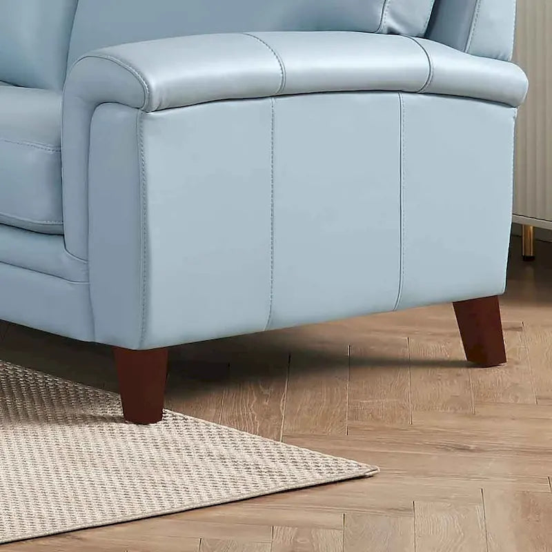 Fauteuil en cuir pleine fleur Hydeline Westcott avec mousse à mémoire de forme et ressorts