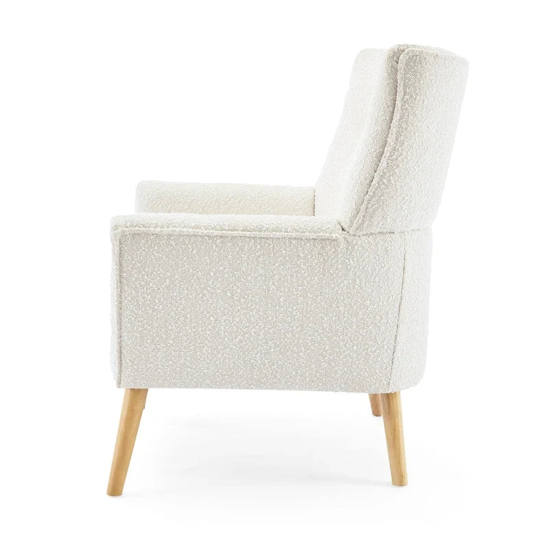 Almond Boucle Tufted Back Accent Chair by Christopher Knight Home