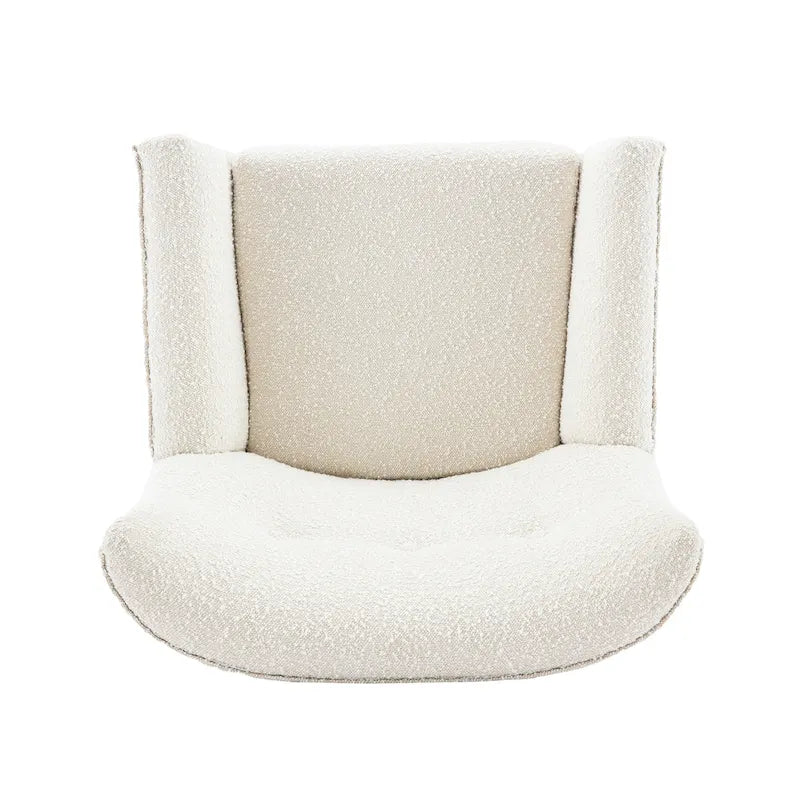 Almond Boucle Tufted Back Accent Chair by Christopher Knight Home