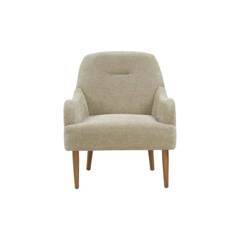 Fauteuil chenille, chaise d'appoint de style moderne avec pieds en bois, design confortable pour salon, chambre, bureau