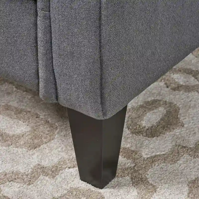 Accent Chair With Tufted Backrest With Wooden Legs