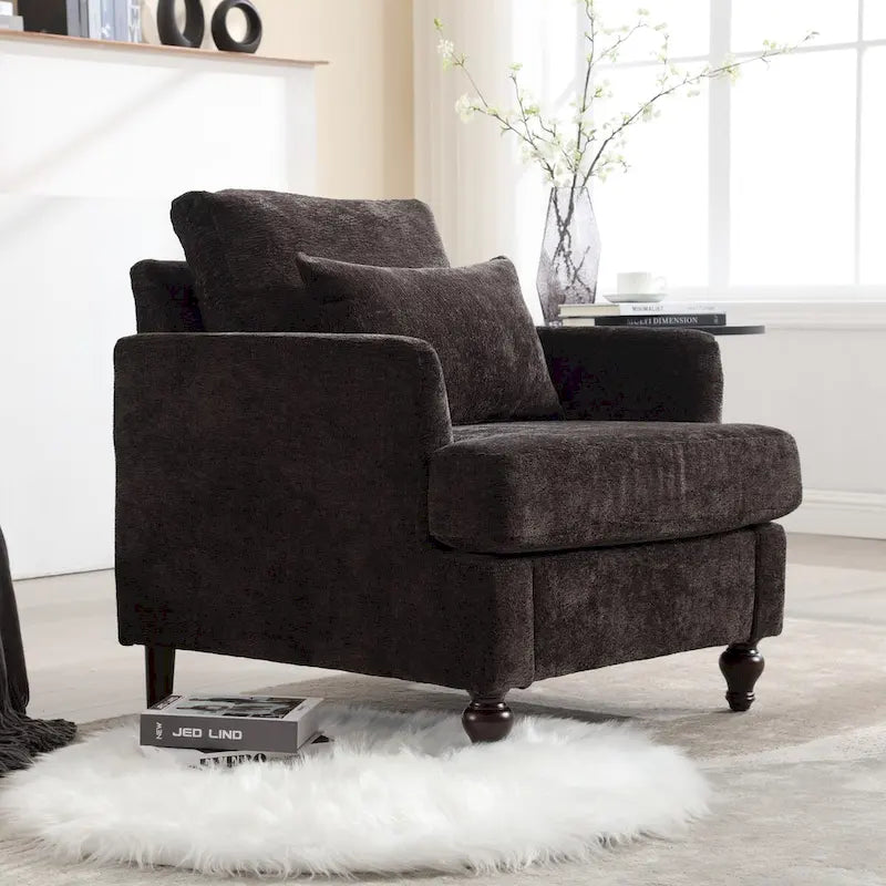 Wooden Frame Armchair, Modern Accent Chair Lounge Chair
