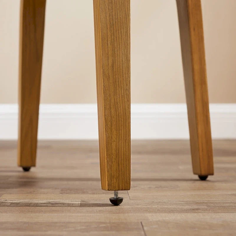 Art Leon Lot de 4 chaises pivotantes en bois et similicuir