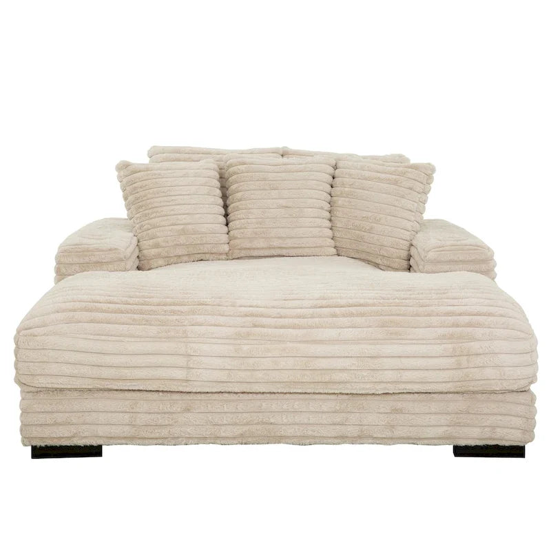 Chaise Longue Surdimensionnée Cocoon avec Porte-gobelet et Ports USB