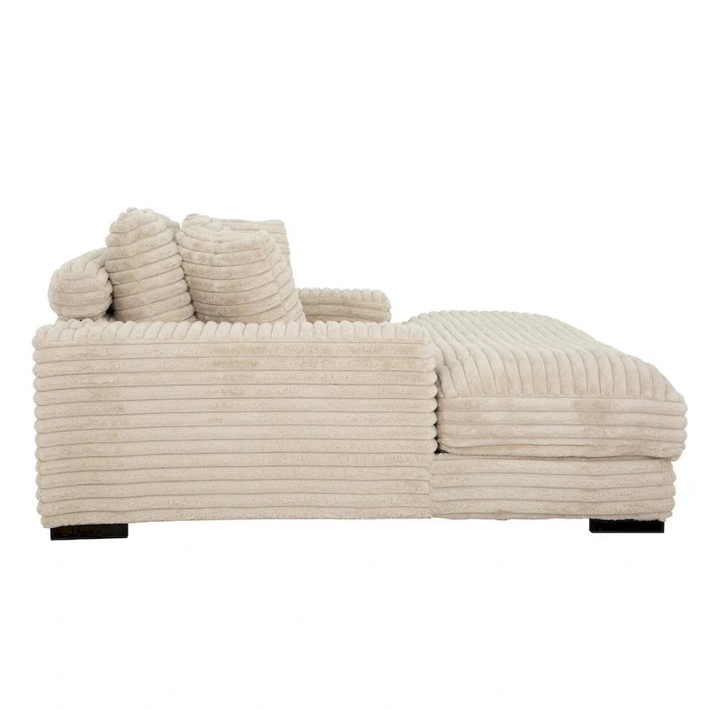 Chaise Longue Surdimensionnée Cocoon avec Porte-gobelet et Ports USB