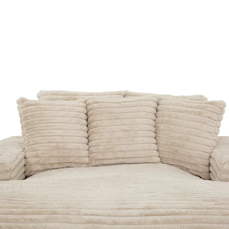 Chaise Longue Surdimensionnée Cocoon avec Porte-gobelet et Ports USB