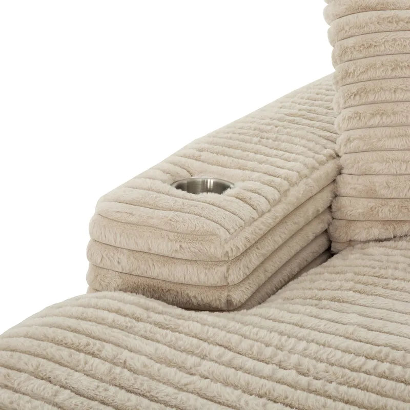 Chaise Longue Surdimensionnée Cocoon avec Porte-gobelet et Ports USB