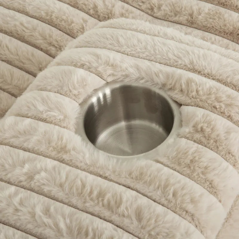 Chaise Longue Surdimensionnée Cocoon avec Porte-gobelet et Ports USB