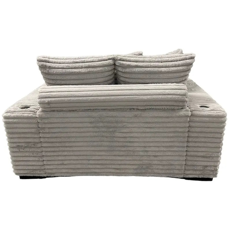 Chaise Longue Surdimensionnée Cocoon avec Porte-gobelet et Ports USB
