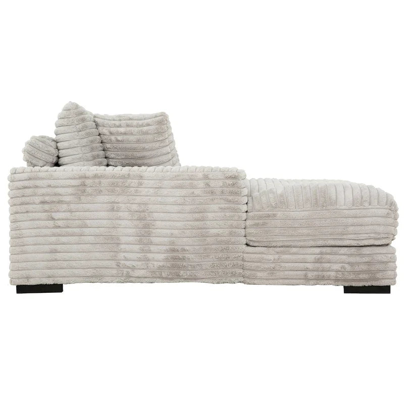 Chaise Longue Surdimensionnée Cocoon avec Porte-gobelet et Ports USB