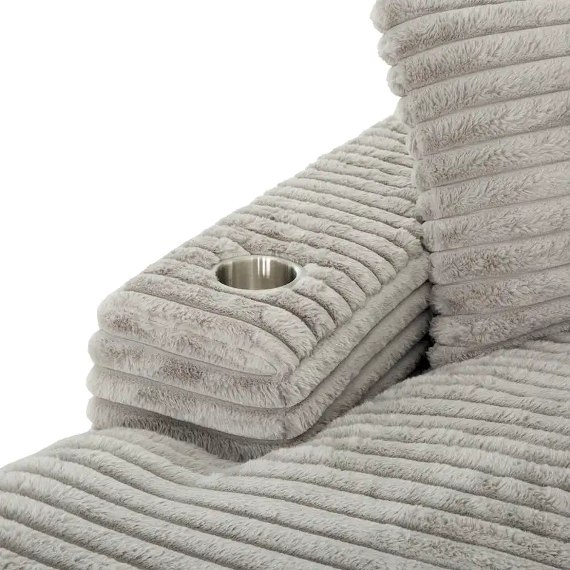 Chaise Longue Surdimensionnée Cocoon avec Porte-gobelet et Ports USB