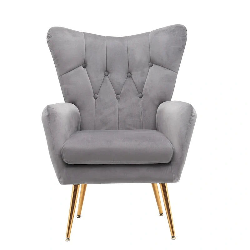 Mid Century Wingback Upholstered Accent Chair