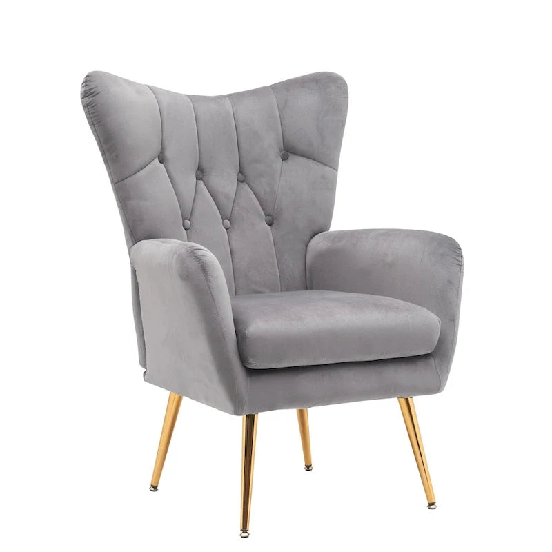 Mid Century Wingback Upholstered Accent Chair