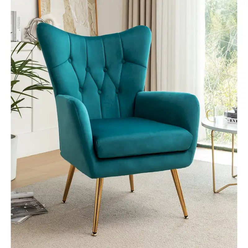 Mid Century Wingback Upholstered Accent Chair