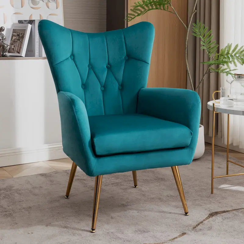 Mid Century Wingback Upholstered Accent Chair